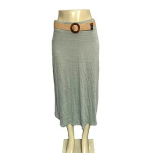 Love‎ Scarlett M sage green maxi skirt with belt